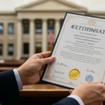 Pessoa segurando um certificado, simbolizando a conquista em concursos públicos